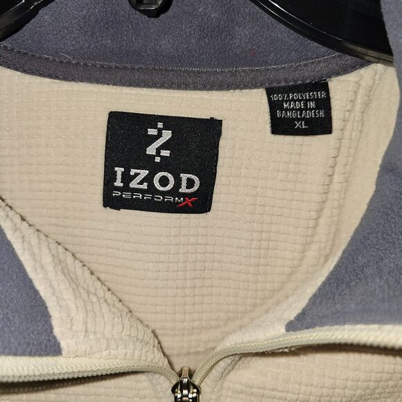 Izod Preform X Mens XL Pullover Sweater Quarter Zip Waffle Weave Y2K Streetwear - Picture 3 of 7
